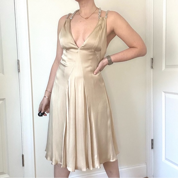 Designer Silk Cocktail Dress - Picture 2 of 14